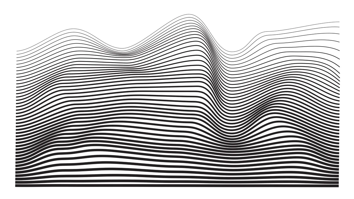 Abstract wave pattern representing QBIT42's data architecture